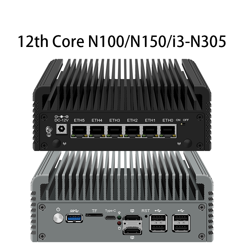 6 LAN Firewall Appliance 2.5G Router 12th Gen Intel i3-N305/N100 6 LAN Firewall Appliance 2.5G Router 12th Gen Intel i3-N305/N100