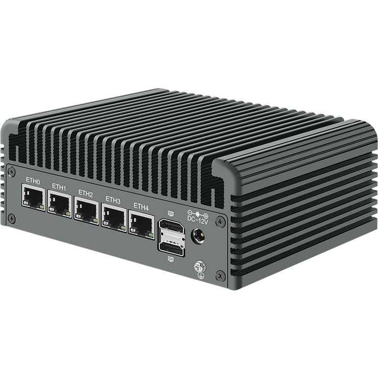 N100/N200/i3-N305 5-network Fengshang version soft 5-network 2.5G dual M.2 dual SATA dual HDMI/DP/multi-network port mini host