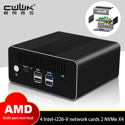 AMD Ryzen R5-5500U/R7-5800U/R7-5825U Low-power 8-core 16-thread Soft Routing Mini Host/I226-V/Aluminum Case