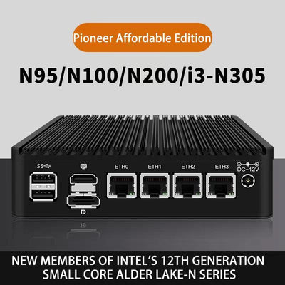 CWWK 12th generation N series 8-core new member Affordable version N305//N200/N100/fanless low power consumption micro mini industrial control host soft routing