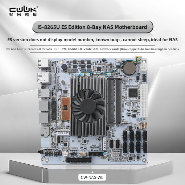 Changwang CWWK Micro-Control 8-Bay NAS - Intel i5-8265UES with 8 SATA + Dual M.2 + Dual-Channel DDR4