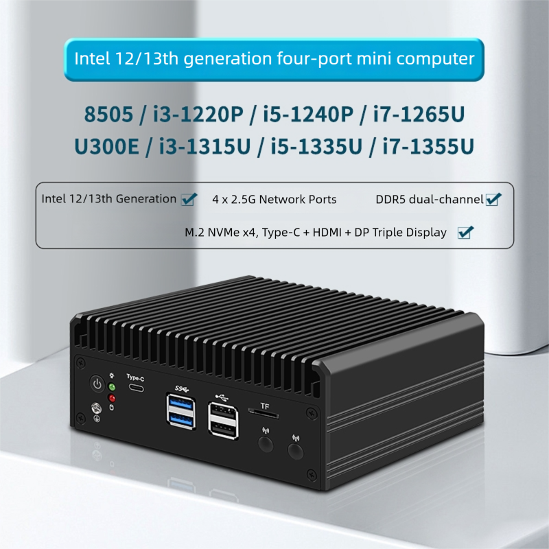 CWWK 8505 Mini PC with 4 Intel i226-V 2.5G Ethernet Port / 1 M.2