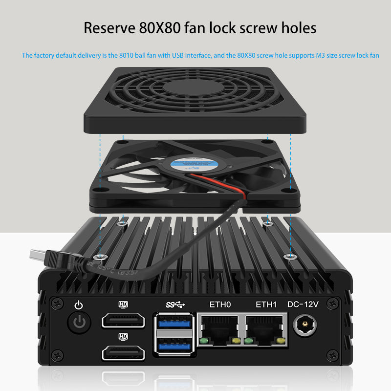 X86-P5 SUPER MINI ROUTER 12TH GEN INTEL N100/i3-N305 Upgrade 4x