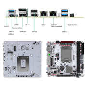 Q670-8Bay NAS Mini ITX Motherboard Upgraded Version,LGA1700 Supports intell12-14 Gen Processors,DDR5,Dual 4k Displays,5X USB3/2,8 SATA3.0 Ports, I226LM 2.5G with vPro (Q670+2xSFF-8643)