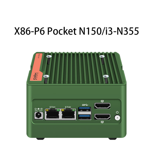 CWWK X86-P6 Pocket NAS-Board PC Intel i3-N355 N150 2xi226-V 2,5G DDR5 4800MHz 4xM.2 NVMe Firewall-Router Mini-PC-Gehäuse 2xUSB3.2 2xHD