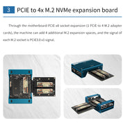 CWWK Magic Computer N100 small host PCIe x8 slot 4NVme supports expansion of 2x10G network card DIY players’ new favorite 3D printing