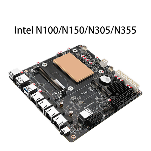 CWWK 12. Generation Intel i3-N305 N355 N100 N150 NAS Monster Board 6-Bay 4x 2,5G/6x SATA3.0/2x M.2 NVMe/115X Kühler ITX Board Typ Motherboard 