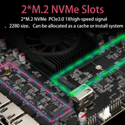 N5105/N6005 NAS Demon Board / Six SATA3.0/ Dual M.2/ITX/ Four I226-V Nics.