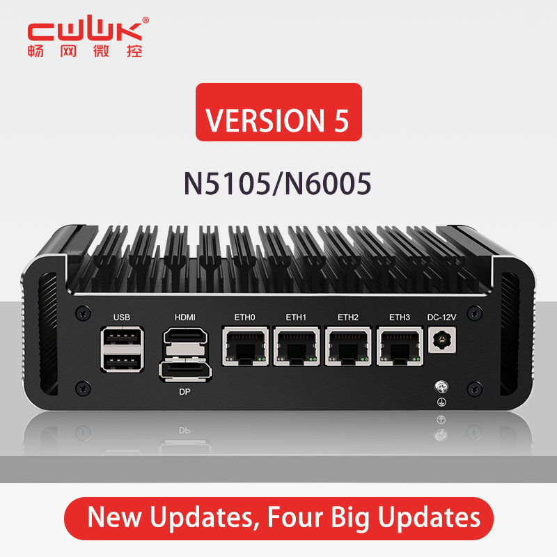 Best Openwrt Router Mini Pc Upgrade i226-V5 N5105 Softroute Mini-host /OpenWrt/PVE/ESXI Fansless ...
